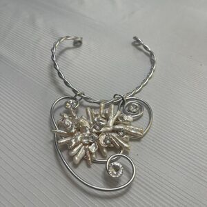 Jeff Lieb Statement Modern Wire Choker Art To Wear Necklace Signed